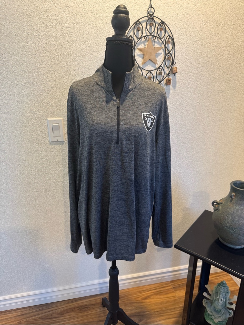 Majestic Gray Raiders Quarter-Zip Pullover